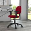 BOSS Office Products Perfect Posture Delux Fabric Task Chair with Adjustable Arms in Burgundy (B316-BY) view 2