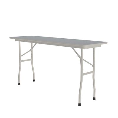 Correll 18"x72" Commercial Duty Folding Table, Gray Granite High Pressue Laminate Top, 3/4" Core (CF1872PX-15)