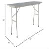 Correll 18"x72" Commercial Duty Folding Table, Gray Granite High Pressue Laminate Top, 3/4" Core (CF1872PX-15) view 2