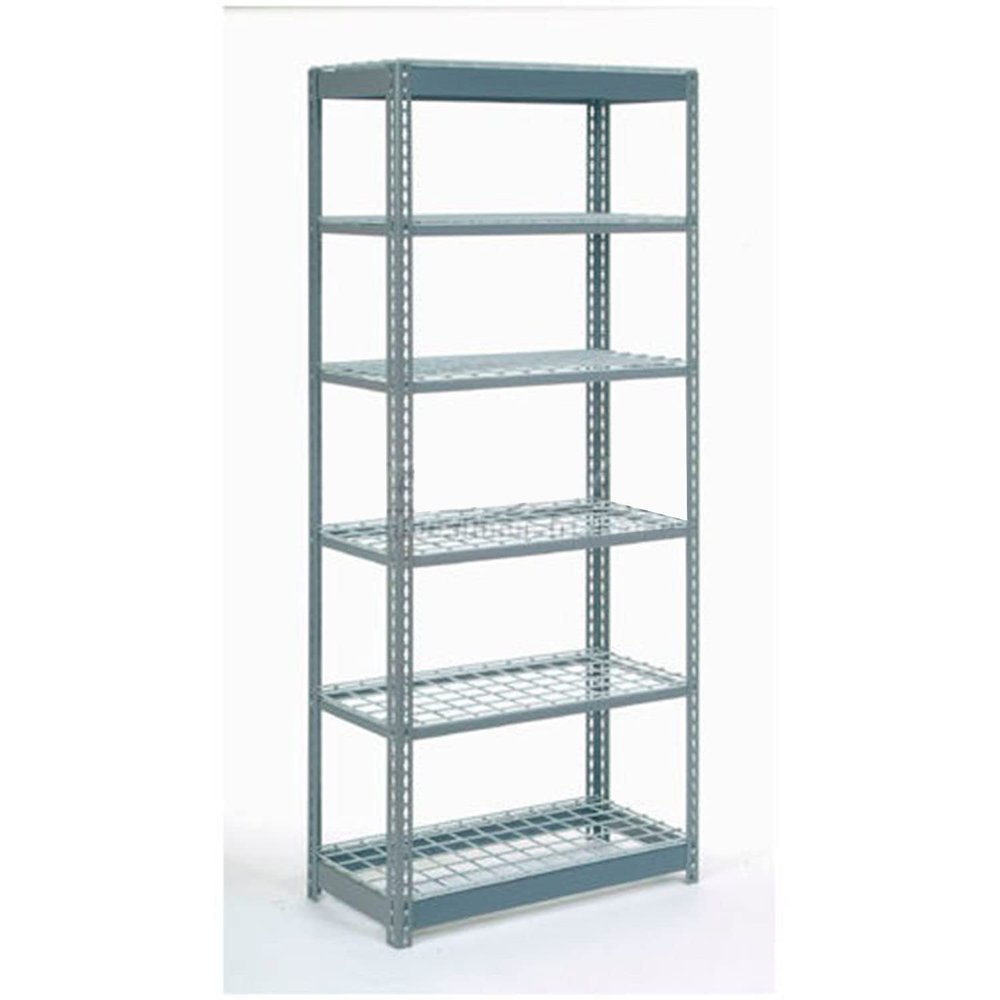 Global Industrial Boltless Heavy Duty Shelving 36"W x 24"D x 60"H, 6 Shelves, Wire Deck