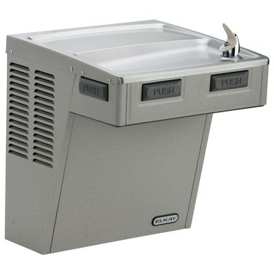 Elkay Wall Mount Mechanical Activation ADA Cooler Filtered Refrigerated Light Gray Granite