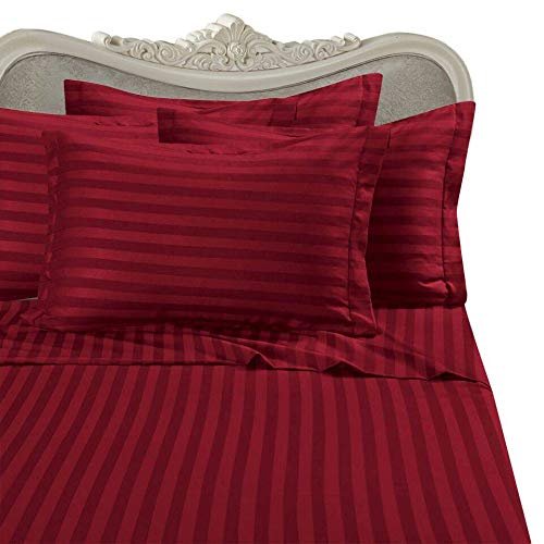 8PC Italian 1200TC Egyptian Cotton Down Alternative Comforter Bed in a Bag - Sheet, Duvet King Red St