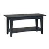 Alaterre Furniture Shaker Cottage Bench with Shelf, 36" W, Charcoal Gray view 1