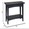Alaterre Furniture Shaker Cottage Bench with Shelf, 36" W, Charcoal Gray view 3