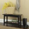 Alaterre Furniture Shaker Cottage Bench with Shelf, 36" W, Charcoal Gray view 4