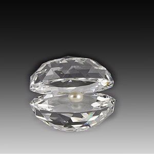 ASFOUR CRYSTAL 301-701-60 2.36 L x 2.28 H in. Crystal Pearly Shell Sea Figurines