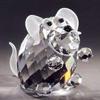 ASFOUR CRYSTAL 693-50 1.65 L x 1.57 H in. Crystal Dog Animals Figurines view 1