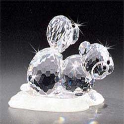 ASFOUR CRYSTAL 667-17 1.92 L x 1.22 H in. Crystal 2 Dogs Animals Figurines
