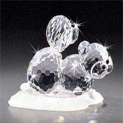 ASFOUR CRYSTAL 667-17 1.92 L x 1.22 H in. Crystal 2 Dogs Animals Figurines
