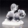 ASFOUR CRYSTAL 667-17 1.92 L x 1.22 H in. Crystal 2 Dogs Animals Figurines view 1