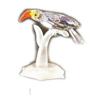 Asfour Crystal 618-65 4. 37 L x 2. 44 H inch Crystal Toucan Birds Figurines