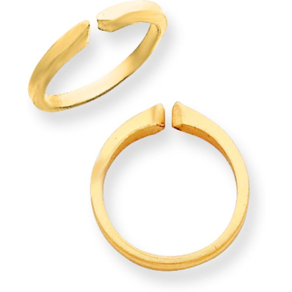14K Gold 4 Prong Knife Edge Half Round Ring Shank