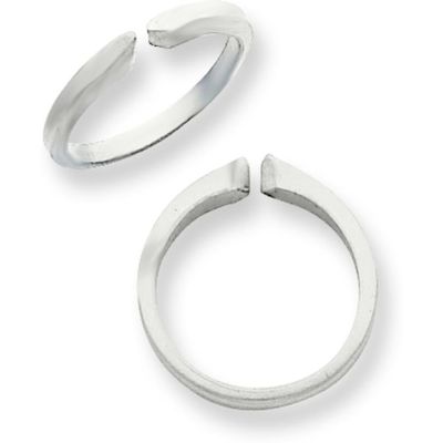 14K White Gold 4 Prong Knife Edge Half Round Ring Shank