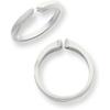 14K White Gold 4 Prong Knife Edge Half Round Ring Shank view 1
