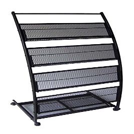 Signworld Mobile Literature Magazine Rack Brochure Holder 4 shelf