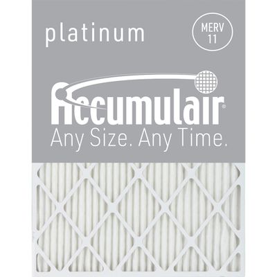 20X25X1 (19.75 x 24.75) Accumulair Platinum 1-Inch Filter (MERV 11) (4 Pack)