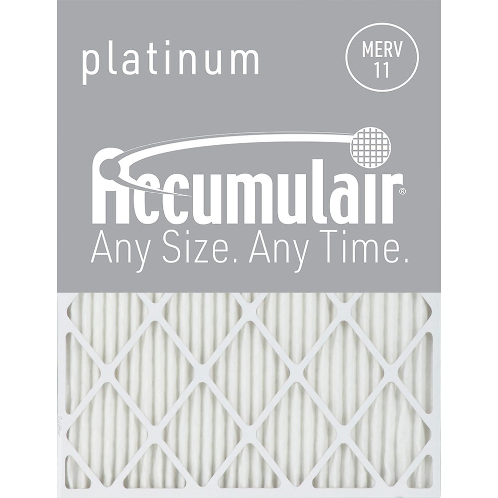 20X25X1 (19.75 x 24.75) Accumulair Platinum 1-Inch Filter (MERV 11) (4 Pack)