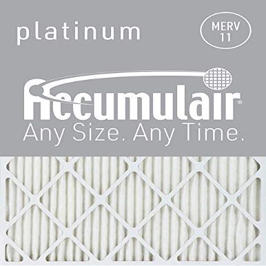 16X20X1 (15.75 x 19.75)Accumulair Platinum 1-Inch Filter (MERV 11) (4 Pack)