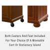 Crosley Furniture Alexandria Wood Top Rolling Kitchen Island Storage Cart, Microwave Stand, Spice Rack, Cherry view 3