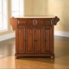 Crosley Furniture Alexandria Wood Top Rolling Kitchen Island Storage Cart, Microwave Stand, Spice Rack, Cherry view 4