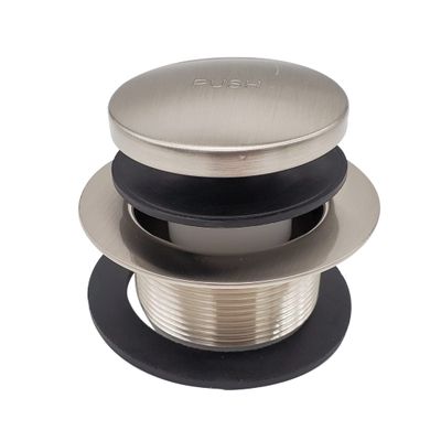 Westbrass D3322-20 1-1/2" NPSM Tip-Toe Bathtub Drain Plug - Coarse Thread, Stainless Steel