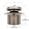 Westbrass D3322-20 1-1/2" NPSM Tip-Toe Bathtub Drain Plug - Coarse Thread, Stainless Steel view 3