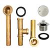 Westbrass Pull & Drain Bath Waste - 14" Make-Up, 17 Gauge Tubing, Polished Nickel, D3262-05 view 2
