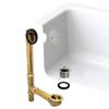 Westbrass Pull & Drain Bath Waste - 14" Make-Up, 17 Gauge Tubing, Polished Nickel, D3262-05 view 3