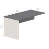 Bestar Connexion Return Table, 60W, Slate & Sandstone view 2