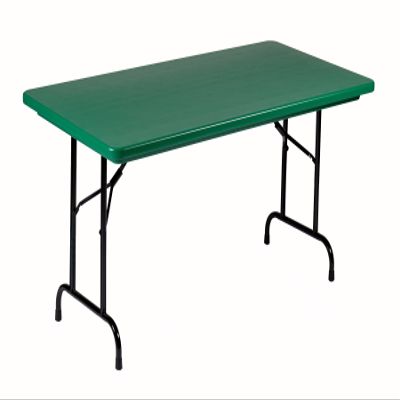 Correll R3060-29 R Series, Blow Molded Plastic Commercial Duty Folding Table, Rectangular, 30" x 60", Forest Green, Custom Built to Order in The USA