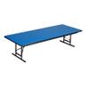 Correll 36"x72" Commercial Duty Adjustable Height Short Folding Table, Blue HP Laminate Top, Heavy Duty 3/4" Thick Core, USA Made (CFA3672PXS-37) view 1