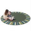 Joy Carpets Kid Essentials Clean Green Rug, Soft, 7'7" Round view 3