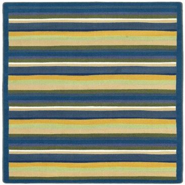 Joy Carpets 1539D-01 Yipes Stripes Bold 7 ft.8 in. x 10 ft.9 in. 100 Pct. STAINMASTER Nylon Machine Tufted- Cut Pile Just for Kids Rug