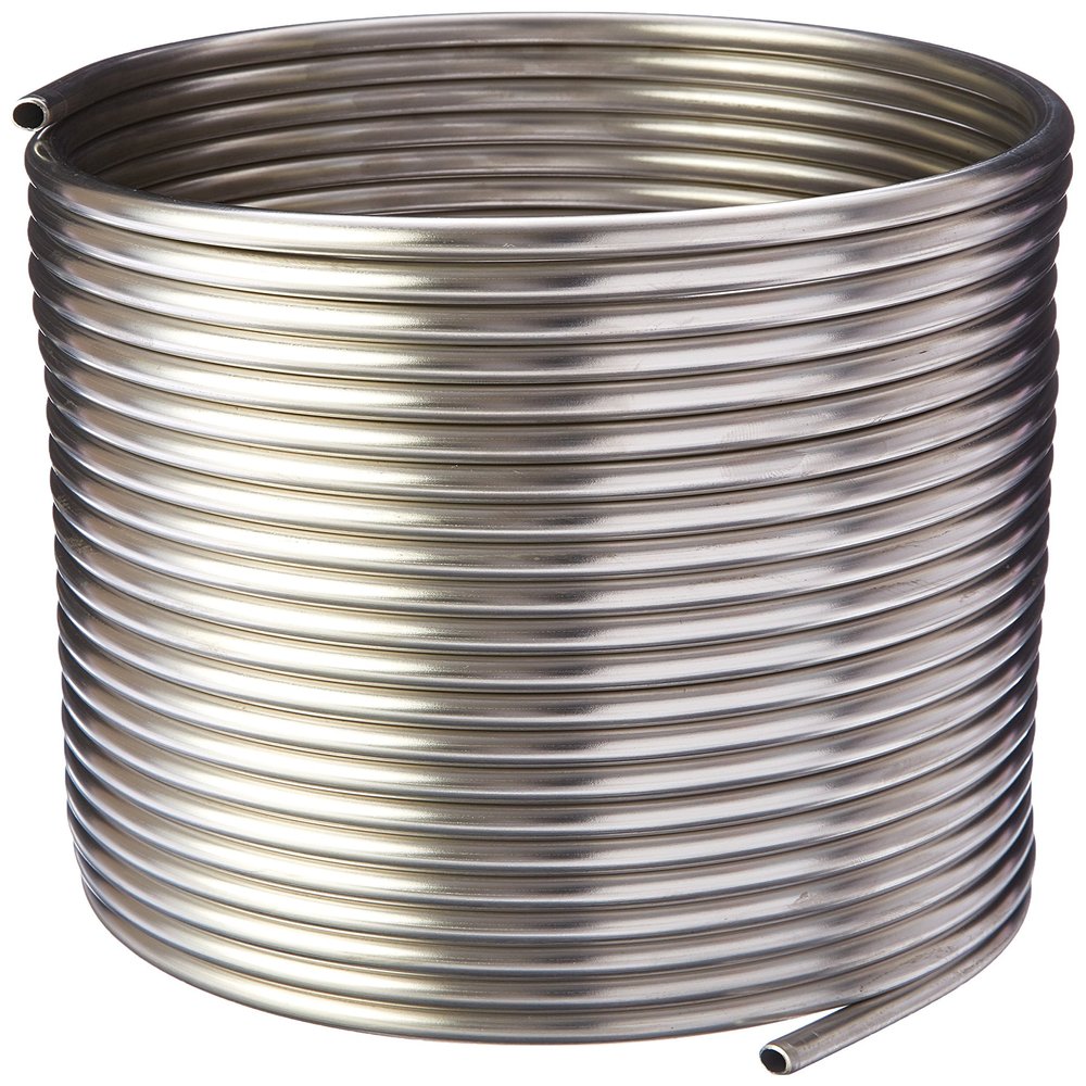 HomeBrewStuff Stainless Steel Tubing Coil - 3/8" x 50' - DIY Chiller, HERMS, or Moonshine Snake