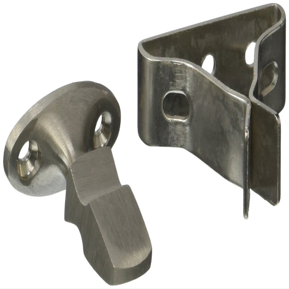 Deltana Shutter Door Holder,2-3/4"Satin Nicke