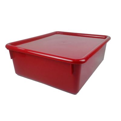 Romanoff Double Stowaway Tray with Lid, Red