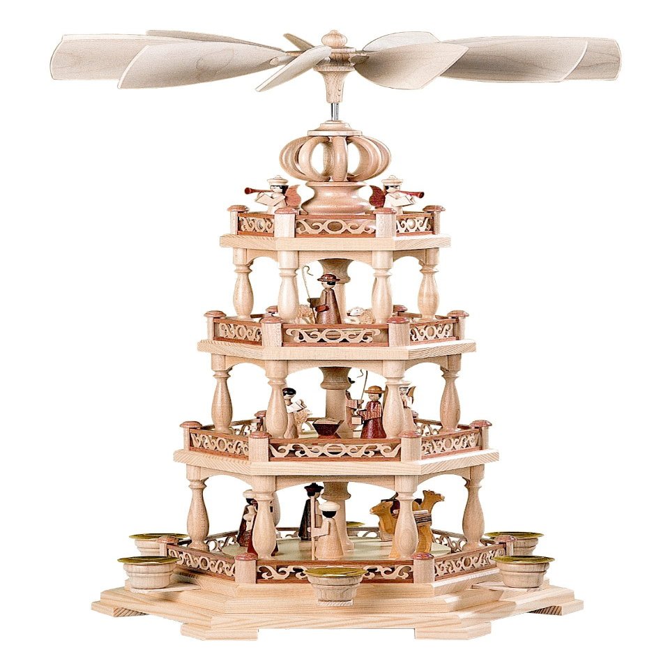 4-Tier German Christmas Pyramid - The Christmas Story - 55 cm / 22 inch - Mller Kleinkunst