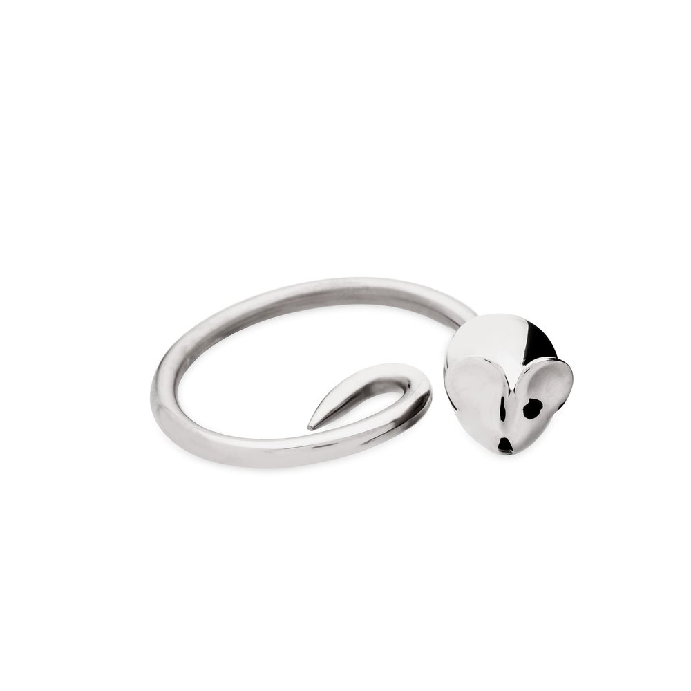 Alessi Pip Key Ring Aleesi FGO02 Pip Key Ring, Silver