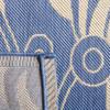 SAFAVIEH Washable Rug Outdoor Courtyard Collection - 7'10" Square, Blue & Natural, Non-Shedding & Easy Cleaning, Ideal for Patio, Backyard, Mudroom (CY2961-3103) view 1