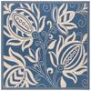 SAFAVIEH Washable Rug Outdoor Courtyard Collection - 7'10" Square, Blue & Natural, Non-Shedding & Easy Cleaning, Ideal for Patio, Backyard, Mudroom (CY2961-3103) view 3