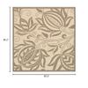 SAFAVIEH Washable Rug Outdoor Courtyard Collection - 7'10" Square, Natural & Brown, Non-Shedding & Easy Cleaning, Ideal for Patio, Backyard, Mudroom (CY2961-3001) view 2
