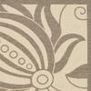 SAFAVIEH Washable Rug Outdoor Courtyard Collection - 7'10" Square, Natural & Brown, Non-Shedding & Easy Cleaning, Ideal for Patio, Backyard, Mudroom (CY2961-3001) view 3
