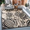 SAFAVIEH Washable Rug Outdoor Courtyard Collection - 7'10" Square, Sand & Black, Non-Shedding & Easy Cleaning, Ideal for Patio, Backyard, Mudroom (CY2961-3901) view 1