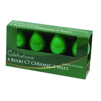 Ace Trading - Si6 Celebrations C7 Replacement Bulbs Ceramic 5 W Green