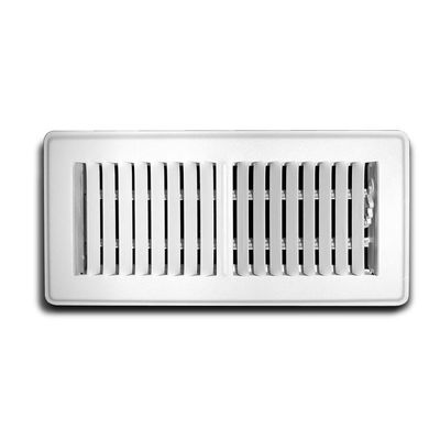 Truaire C150MWT 04X12(Duct Opening Measurements) Supply Grille Floor Register, 4-Inch x 12-Inch, White-Powder Coated