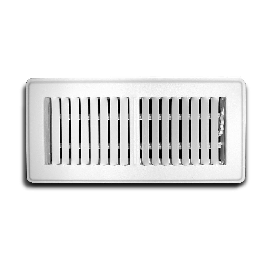 Truaire C150MWT 04X12(Duct Opening Measurements) Supply Grille Floor Register, 4-Inch x 12-Inch, White-Powder Coated