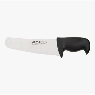 Arcos Pastry Knife/Cake Knife 10 Inches Nitrum Stainless Steel and 250 mm blade. Cut, section, and slice bases for cakes Ergonomic Polypropylene Handle. Series 2900. Color Black