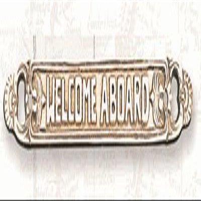12" Brass Plaque, Welcome Aboard