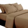 sheetsnthings Damask Stripes Goose Down Comforter with 600TC, 100-Percent Cotton, 8PC Queen Size Bedding (Bed Sheets and Duvet Cover Set) Taupe view 1