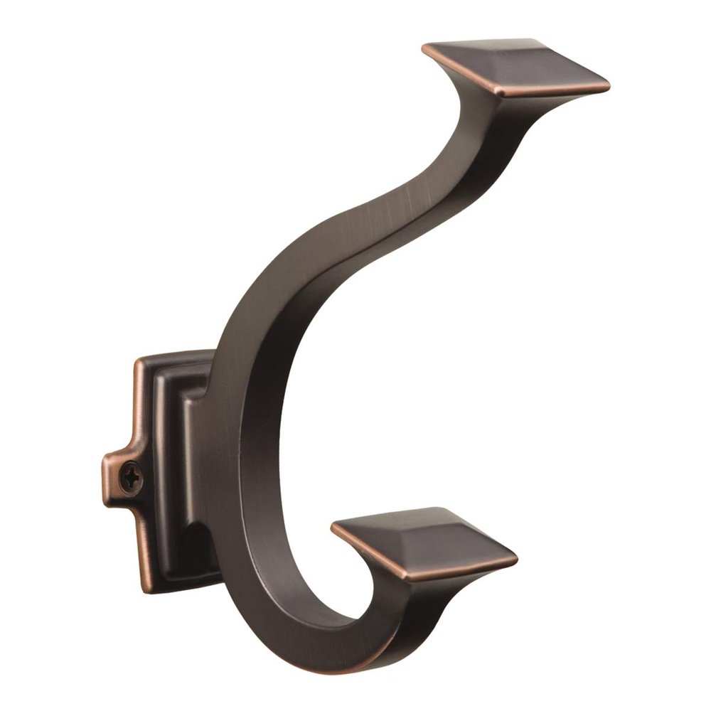 Hickory Hardware P25025-SN Double Coat Hook, 0.875-Inch, Satin Nickel